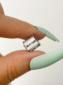 1 chiếc Vòng tay cặp đôi thời trang hàng đầu dành cho ngày lễ tình nhân năm 2025 Bướm & Gấu DIY dạng mô-đun bôi trơn, Phụ kiện làm đồ trang sức bằng thép không gỉ, Thích hợp làm quà tặng ngày lễ, tiệc tùng, phụ kiện trang phục hàng ngày - Bạc - Xem 75