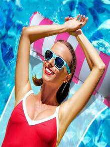 1pc Pool Floats For Adults Swimming Pool Float Hammock, Multi Purpose Inflatable Water Hammock Lounge Chair Drifter - Hot Pink - View 1