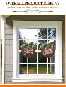 1入組38cm(h)菊花模擬仿真。威尼斯蝴蝶結掛飾,適用於家庭門掛歡迎裝飾,酒店餐廳宿舍辦公室門掛節日派對門窗掛飾背景牆裝飾掛飾 - 彩色 - 查看 7