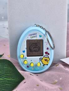1pc Four-Color Plastic Electronic Pet Game Machine With Keychain, Virtual Pet Game Console - Multicolor - View 8