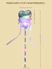 1 件发光星星仙女棒泡泡球魔杖手持促销礼品玩具，时尚泡泡球发光仙女球星星魔杖手持