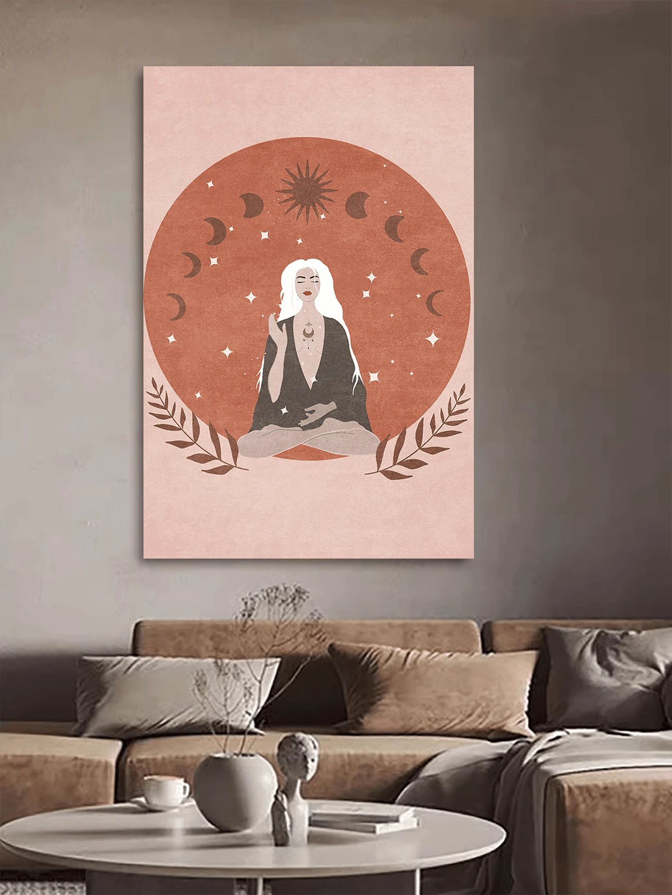 1 bức tranh nghệ thuật treo tường lớn, tranh treo tường bằng vải canvas, nghệ thuật vẽ tranh trang trí tường, tranh trang trí tường. Nghệ thuật tranh trang trí tường, đầy phong cách nghệ thuật bí ẩn, trang trí văn phòng cho công việc, trang trí hoàn hảo cho phòng ăn, chống nước bền - Nhiều màu - Xem 1