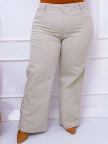Women Jeans - Màu be - Xem 4