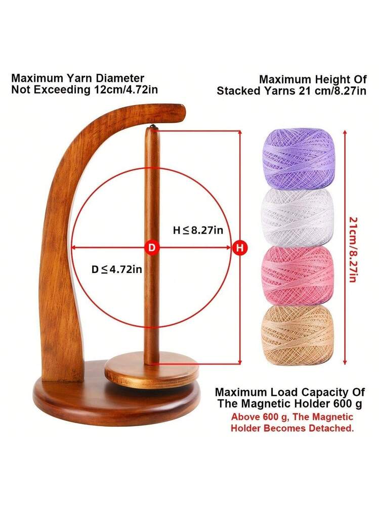 木製 糸巻き台 収納ラック 回転式 糸収納 オーガナイザー Diy 手芸用