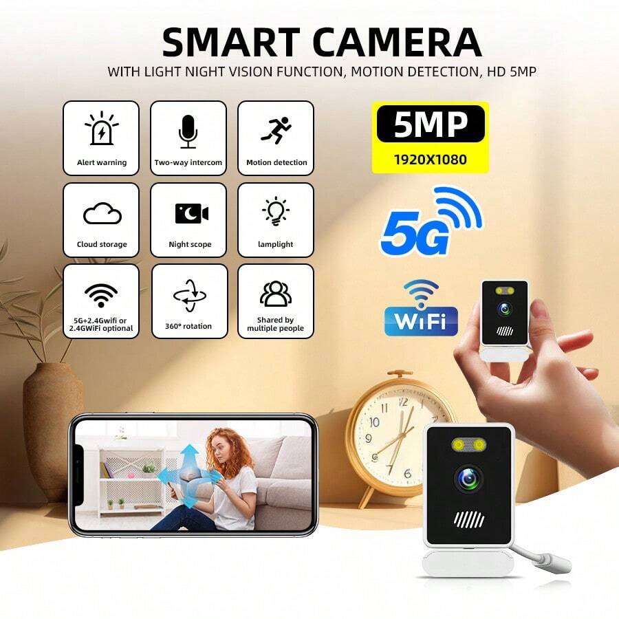 Caméra de sécurité extérieure et intérieure, 5MP 3MP 2MP HD 1080P ...