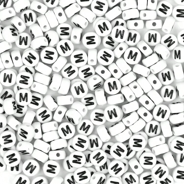 200pcs Letter Beads A-Z Heart Number Beads 4X7mm Alphabet Beads Acrylic Round Shape Loose Beads For Friendship Name Bracelets Necklaces Key Chains DIY Jewelry Making - Round - View 28