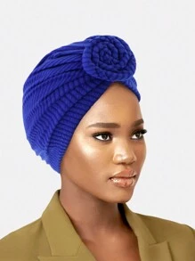 1 Miếng Quý cô Knotted Trái bóng Mũ lưỡi trai Quấn đầu Mũ , Thích hợp Đối với Mỗi ngày Sử dụng - màu đặc - Xem 3