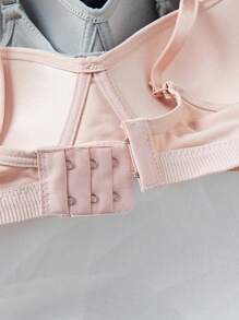 3件装女士舒适睡眠软杯纯色无钢圈文胸，内衣 - 杏色 - 查看 5