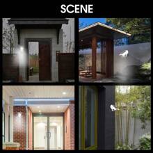 1 pieza Luz solar, lámpara exterior activada por movimiento, diseño de dispositivo de monitoreo simulado, no fotográfico, adecuado para patio, cerca, puerta, pared, iluminación de jardín exterior para senderos, patios, terrazas