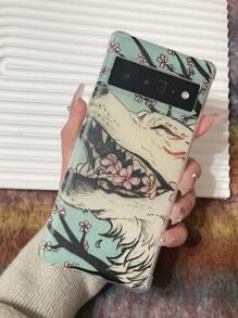 1 Miếng Đơn giản Cao TPU Chống giọt bắn Mềm mại Che phủ Với Bốn Góc Sự bảo vệ , Toàn màn hình Được Sơn Hoa mận & chó sói Thiết kế Ốp lưng & bao da điện thoại Tương thích với Điểm ảnh 7 Mô hình - Trong sáng - Xem 1