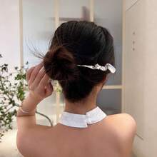 1 Stück einfache Haarspange für Dutt, Y2K Punk Metall Haarnadel, chinesische Haarclips Haarschmuck für Frauen
