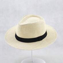 Chapeau de soleil large pour hommes, chapeau de plage d'été, protection solaire, chapeau de cowboy style européen et américain