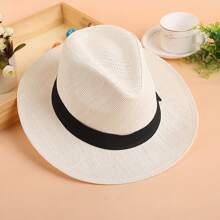 Chapeau de soleil large pour hommes, chapeau de plage d'été, protection solaire, chapeau de cowboy style européen et américain