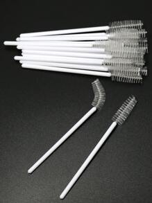 20 szt. białych pędzelków do rzęs, akcesoria do przedłużania rzęs, pędzle do makijażu, jednorazowe szczoteczki do tuszu do rzęs, szpulki do przedłużania rzęs, pędzel do brwi, pędzel do cieni do powiek, szpulka, szczoteczka do szpulki