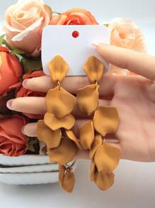 1pair Polyresin Leaf Shaped Dangle Earrings - Leaf Earrings - View 21