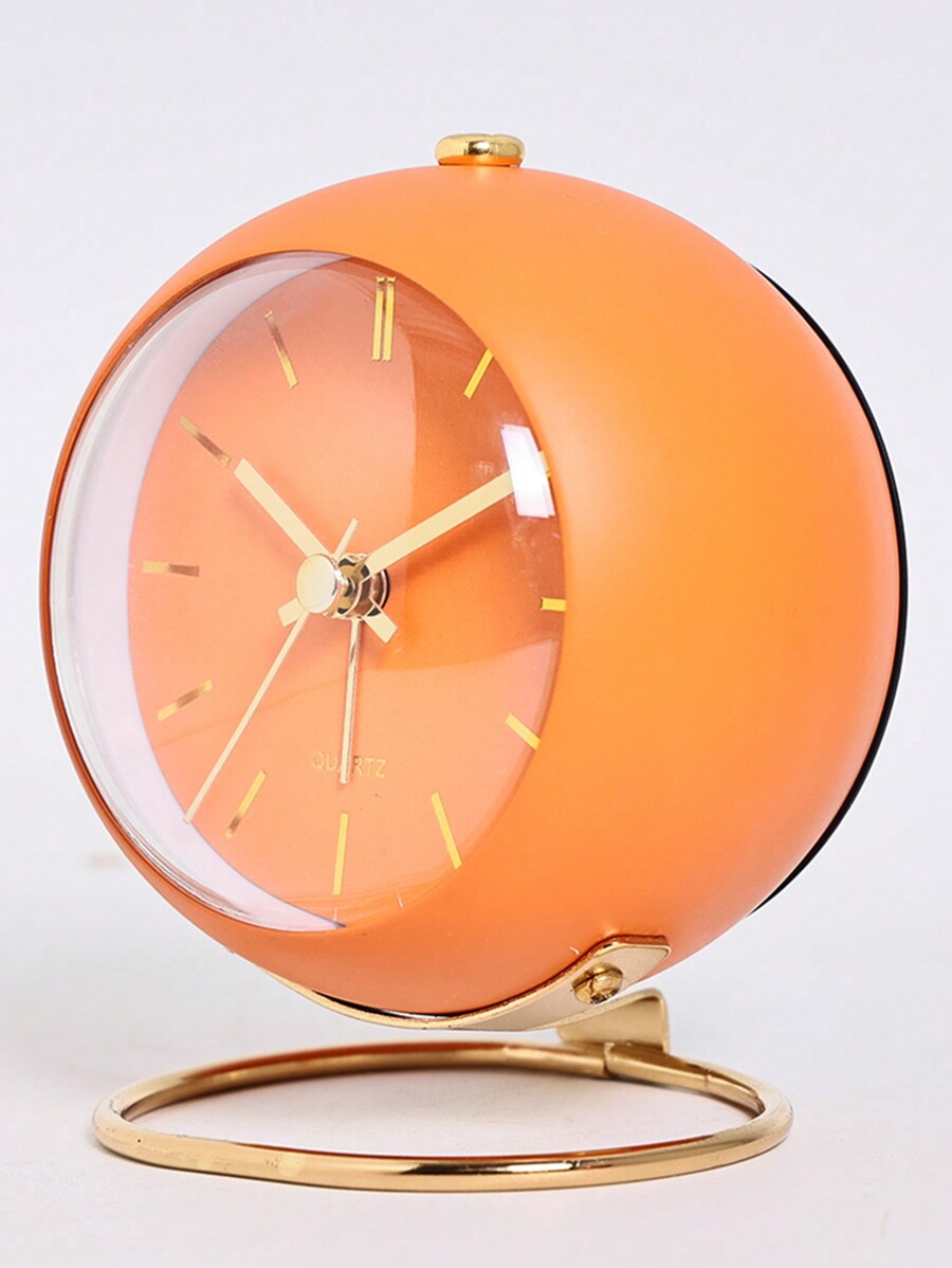 1PC Nordic Creative Metal Desktop Quartz Clock, Minimalist Alarm Clock, New Desktop Bedside