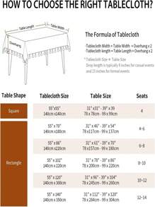 Hình hộp chữ nhật Khăn trải bàn , Nhuộm & Chống nếp nhăn & Có thể giặt được Polyester Bìa bảng , Trang trí Chất vải Đối với Ăn uống Bàn , Buổi tiệc & Cắm trại , Thích hợp Đối với Phòng bếp Bàn Đồ trang trí & Ngoài trời Dã ngoại , Đen & Khăn trải bàn Là Chống bám bẩn , Chống nếp nhăn , Có thể giặt được Và Chống nước Đối với Ăn uống Bàn - Màu be - Xem 3