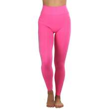 ToBeInStyle Women's Colorful Elastic Full Length Leggings - Peace Print - Hot Pink - View 4