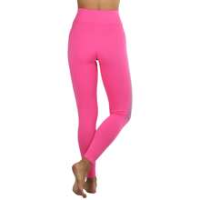 ToBeInStyle Women's Colorful Elastic Full Length Leggings - Peace Print - Hot Pink - View 2