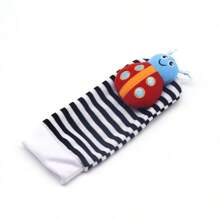 4入組嬰兒手腕腳套,可愛昆蟲設計,適用於嬰兒派對禮物 - 條紋襪4件套裝 - 查看 7