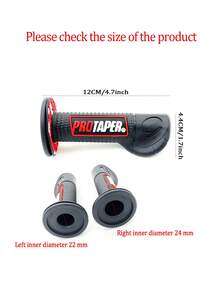 機車配件紅色PRO把手握把防滑Ghost Fire節氣門轉向把手握把，適用於通用踏板輔助自行車把手握把 - 紅色 - 查看 10