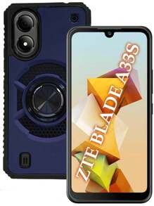 Heavy Duty Case With Clip Or Ring For Zte Blade A33s - Blue - View 1
