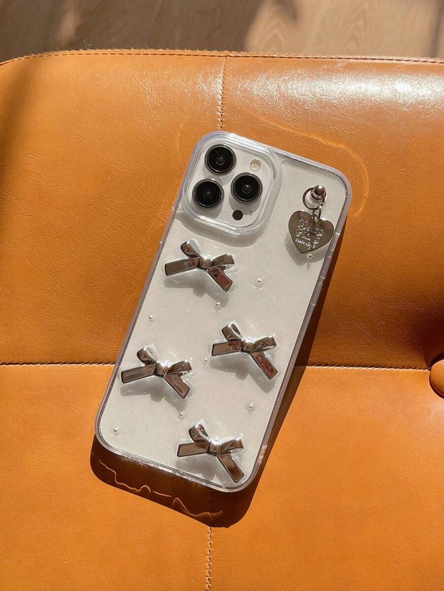 Iphone 16 Bow Transparent Phone Case With Star Bowknot Heart Shaped iphone-16-bow-transparent-phone-case-with-star-bowknot-heart-shaped