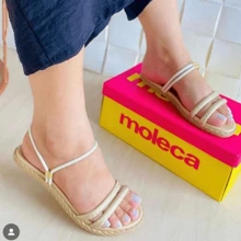 Women Flat Sandals - Bạch kim - Xem 1