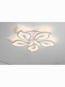 85~265V 纯色现代 LED 吸顶灯，70 厘米嵌入式吸顶灯 LED 吊灯靠近天花板灯，适用于卧室客厅卧室餐厅厨房，不可调光 - L70CM 5 葉子形狀 - 查看 5