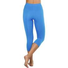 ToBeInStyle Women's Colorful Elastic Capri Length Leggings - High-waisted - Turquoise - View 2