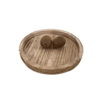 1 件质朴的木制托盘，适用于蜡烛、咖啡杯、零食，非常适合家居装饰、圣诞节、生日 - 黃色 - 查看 4