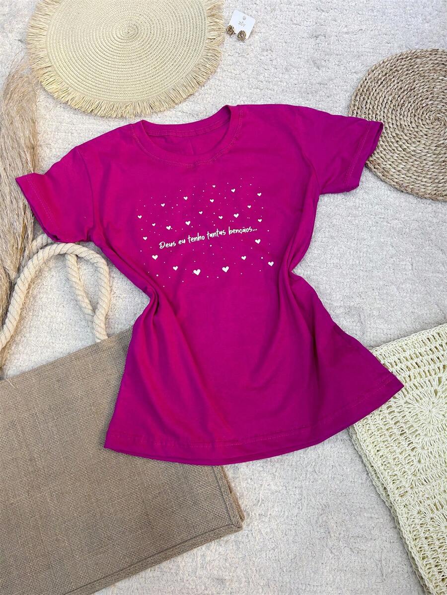 Women T-Shirts - Màu đỏ tím - Xem 1