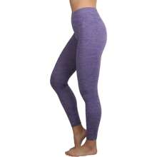 ToBeInStyle Women's Colorful Elastic Full Length Leggings - Heathered - Purple - View 3