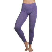 ToBeInStyle Women's Colorful Elastic Full Length Leggings - Heathered - Purple - View 6