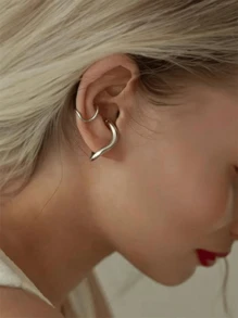 Nouvelle arrivée pour l'Aïd al-Adha, 2 pièces Ensemble de clips d'oreille asymétriques dorés en laiton plaqué or, taille asymétrique sans perçage, couleurs argent et or pour un mélange et un assortiment personnalisés