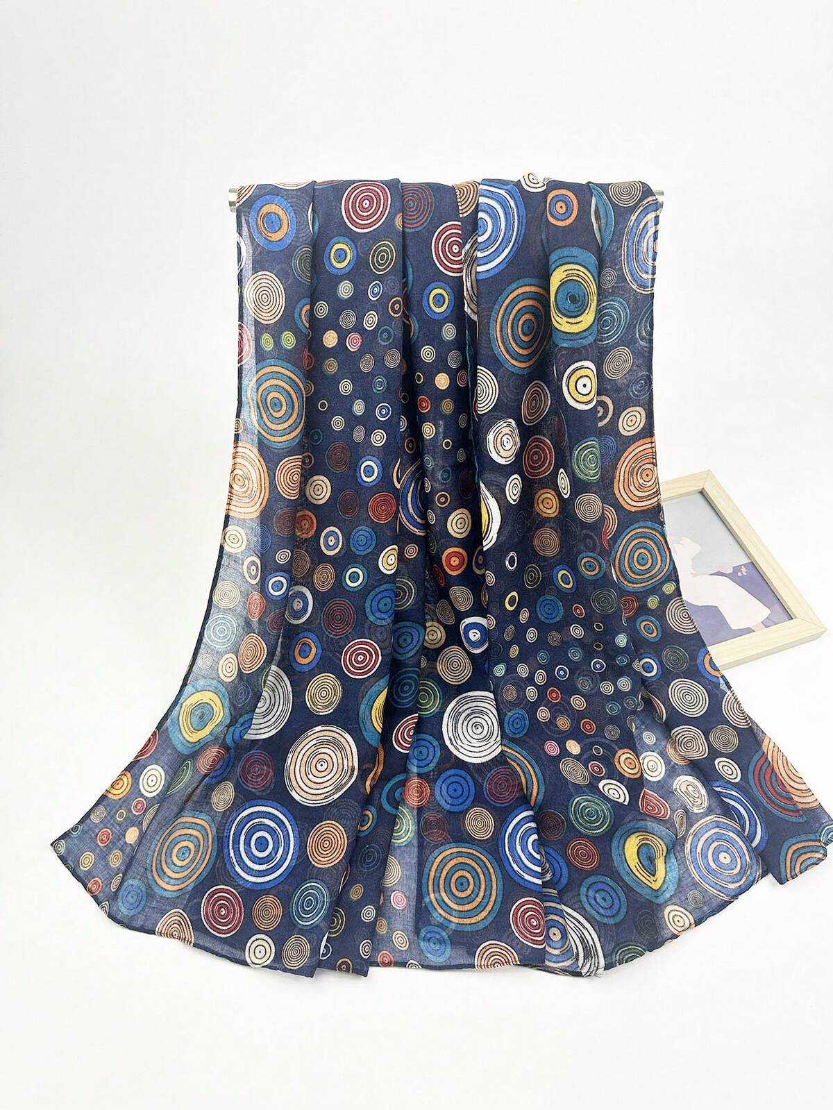 1 pièce Foulard tissé imprimé pour dames de Street, convient pour le trajet quotidien echarpe femme 3