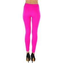 ToBeInStyle Women's Colorful Elastic Full Length Leggings - Rhinestone Ruched - Pink - View 4