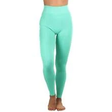 ToBeInStyle Women's Colorful Elastic Full Length Leggings - Peace Print - Mint - View 2
