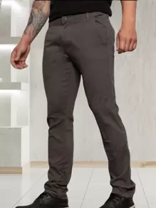 Men Pants - 米色 - 查看 4