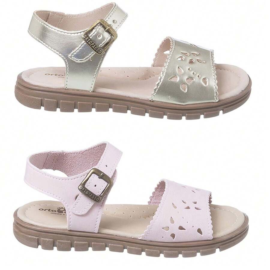 Kids Flat Sandals - Màu Hồng baby - Xem 1