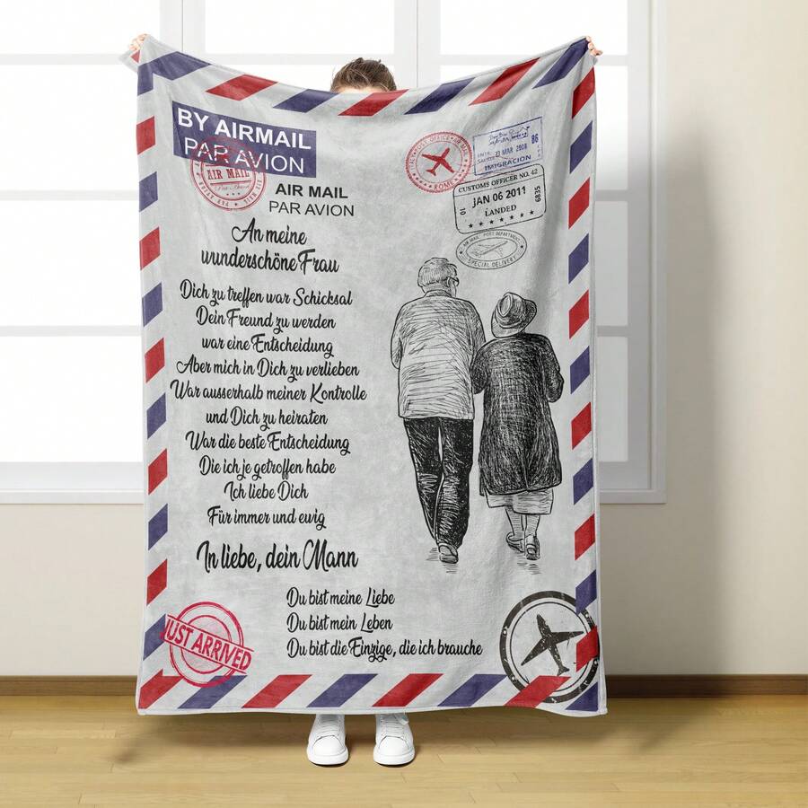 Flannel , In hoa kỹ thuật số Ngủ trưa Chăn , Sofa Chăn , Máy lạnh Chăn - Nhiều màu - Xem 1