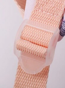 豹紋男孩女孩青少年雙肩背包 3-6歲 雙肩包獨角獸可愛鯨魚卡通挖掘機工程車全印花背包 - 淺粉色 - 查看 6