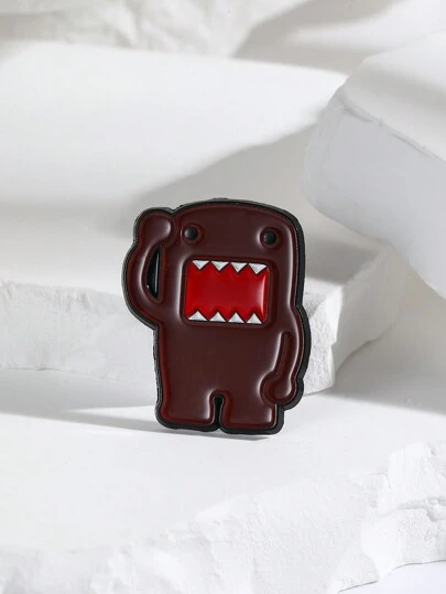 دبوس تثبيت شكل وحش الكوكي الكارتوني من سبائك الزنك 1قطعة ، مناسب للظهر والملابس وحافظة الأقلام والشارات ، هدية للأطفال والأصدقاء