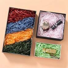 100g Colorful Shredded Crinkle Paper Raffia Filler DIY Wedding Party Gift Box Candy Material Packaging Filler Valentine Day - Pink - View 4