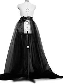1pc Party Dress Performance Tulle See-Through Skirt Dress Wedding Tulle Ballet Party Cocktail Ball Halloween Witch