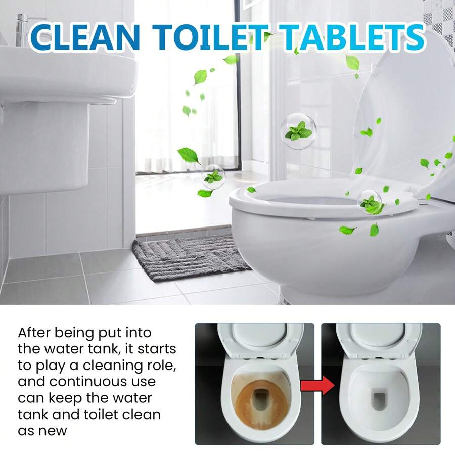 Toilet Cleaning Tablets, Remove Stains, Clean Urine Stains, Remove Dirt, Sanitize, Deodorize