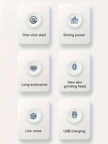 Máquina eléctrica recargable para exfoliar y reparar los pies, impermeable, elimina la piel muerta y callosidades, herramientas para pedicura - Multicolor - Ver 7