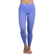 ToBeInStyle Women's Colorful Elastic Full Length Leggings - Heathered - Royal - View 5