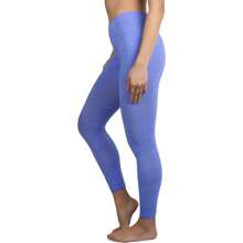 ToBeInStyle Women's Colorful Elastic Full Length Leggings - Heathered - Royal - View 3