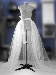 1pc Party Dress Performance Tulle See-Through Skirt Dress Wedding Tulle Ballet Party Cocktail Ball Halloween Witch